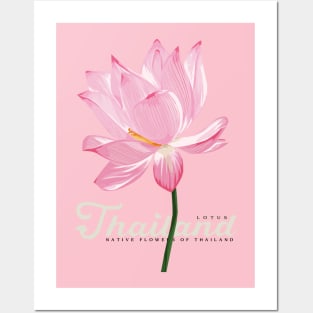 Lotus Native Flowers of Thailand Posters and Art